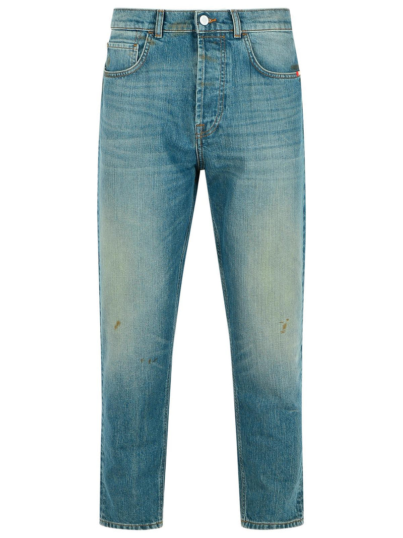 Amish Amish Light Blue Cotton Jeans Men - World Class Fashion