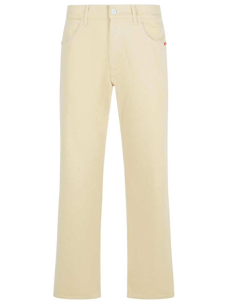 Amish Amish 'JAMES' Light Beige Cotton Jeans - World Class Fashion