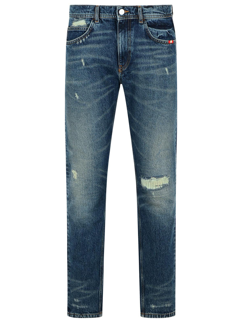 Amish Amish DAVID Blue Cotton Jeans Men - World Class Fashion