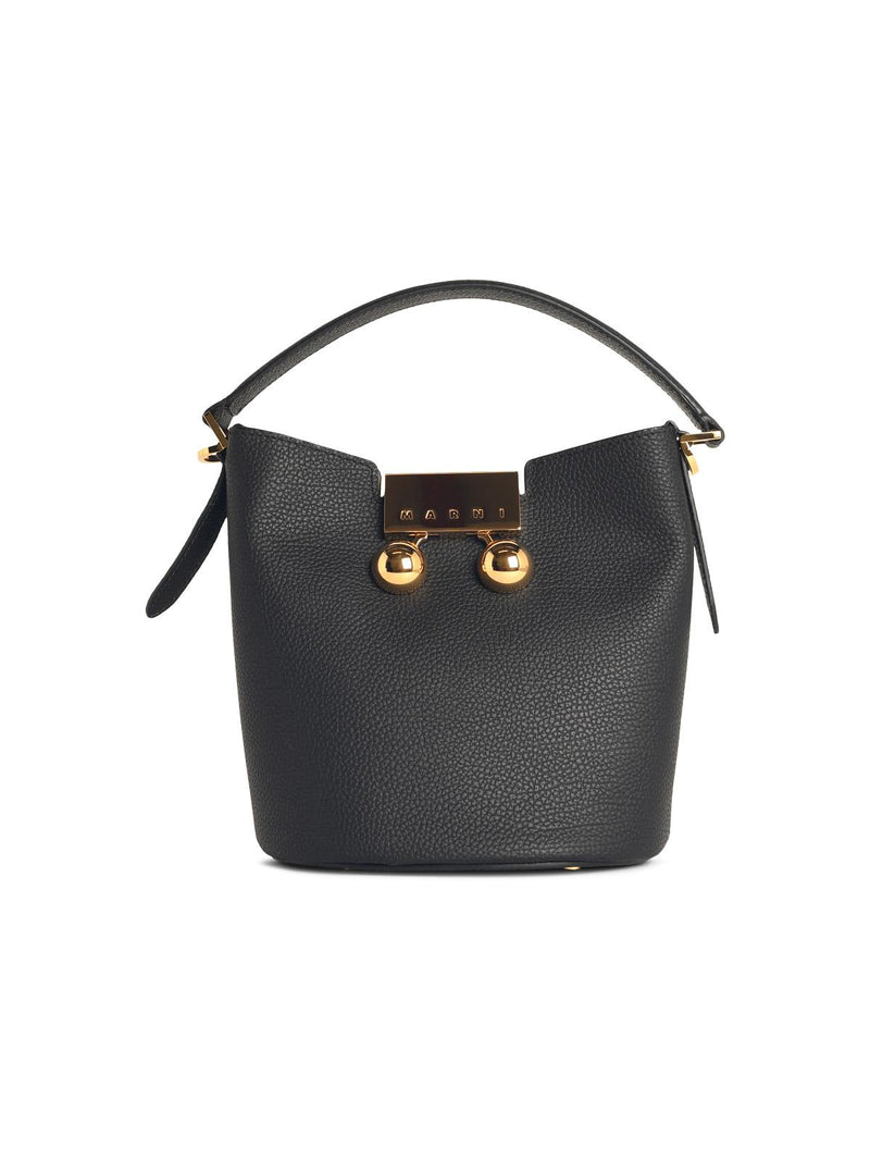 Marni Marni 'TRUNKAROO' Black Leather Bag - World Class Fashion