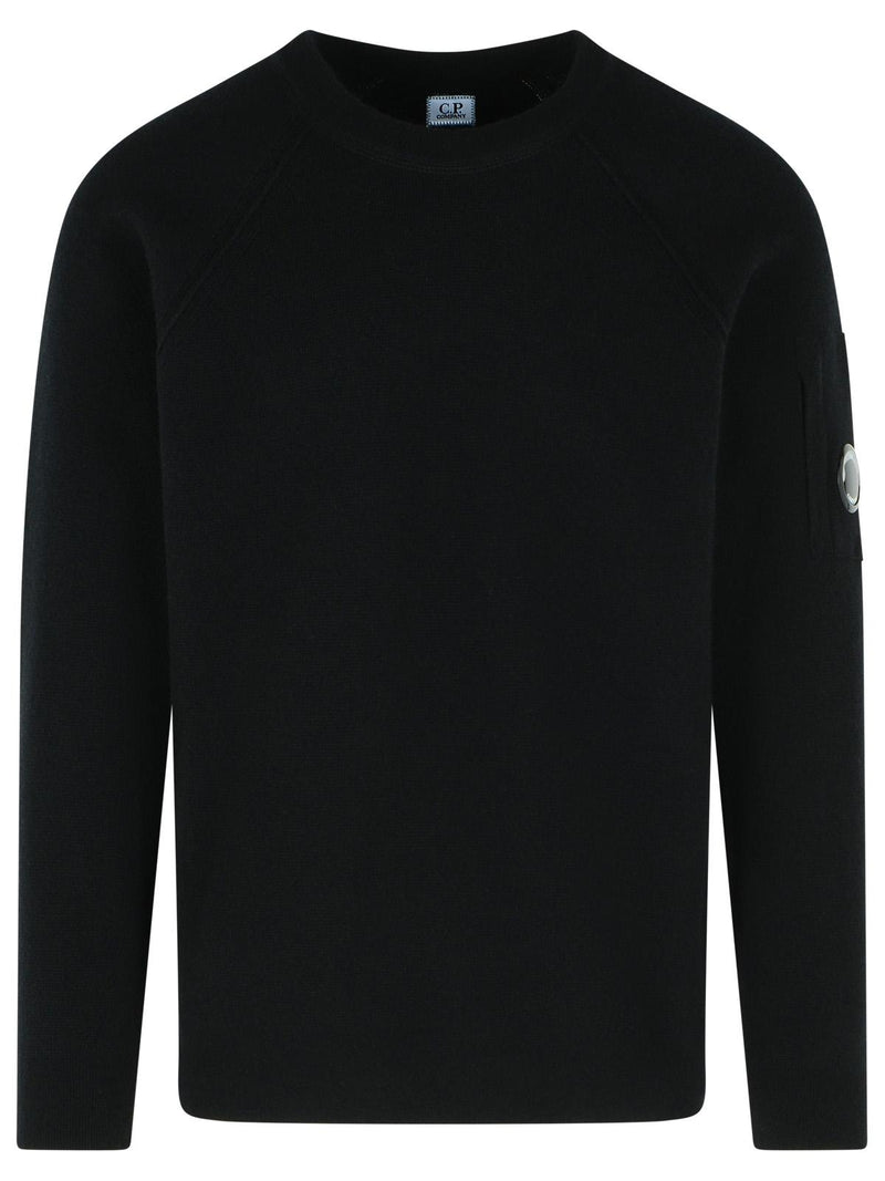 C.P. Company C.p. Company 'GRS' Black Wool Blend Sweatshirt - World Class Fashion