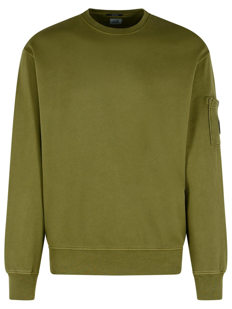 C.P. Company C.P. Company Brushed Green Cotton Sweatshirt - World Class Fashion