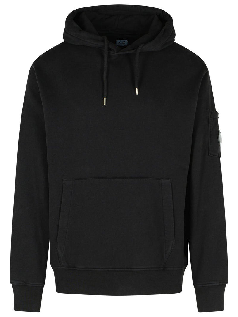 C.P. Company C.p. Company 'BRUSHED' Black Cotton Sweatshirt - World Class Fashion