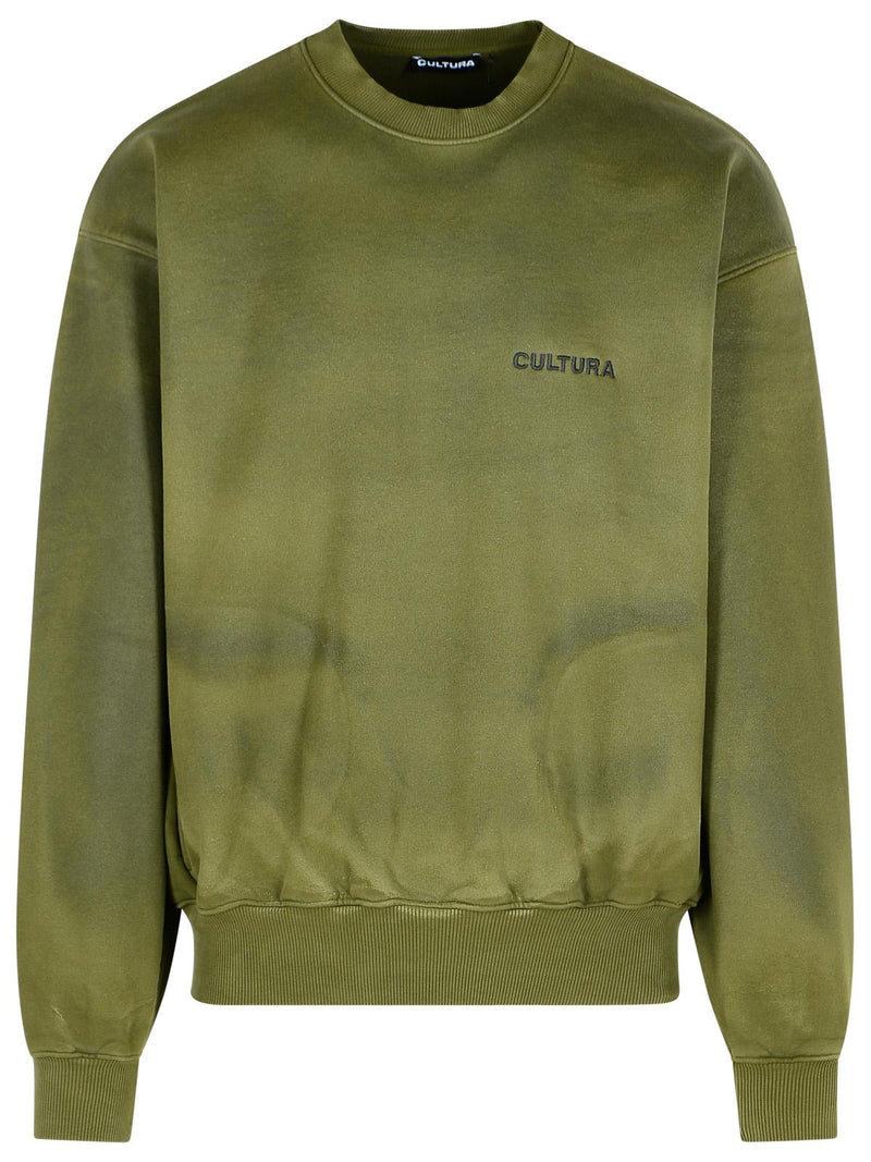 Cultura Cultura Green Cotton Sweatshirt - World Class Fashion