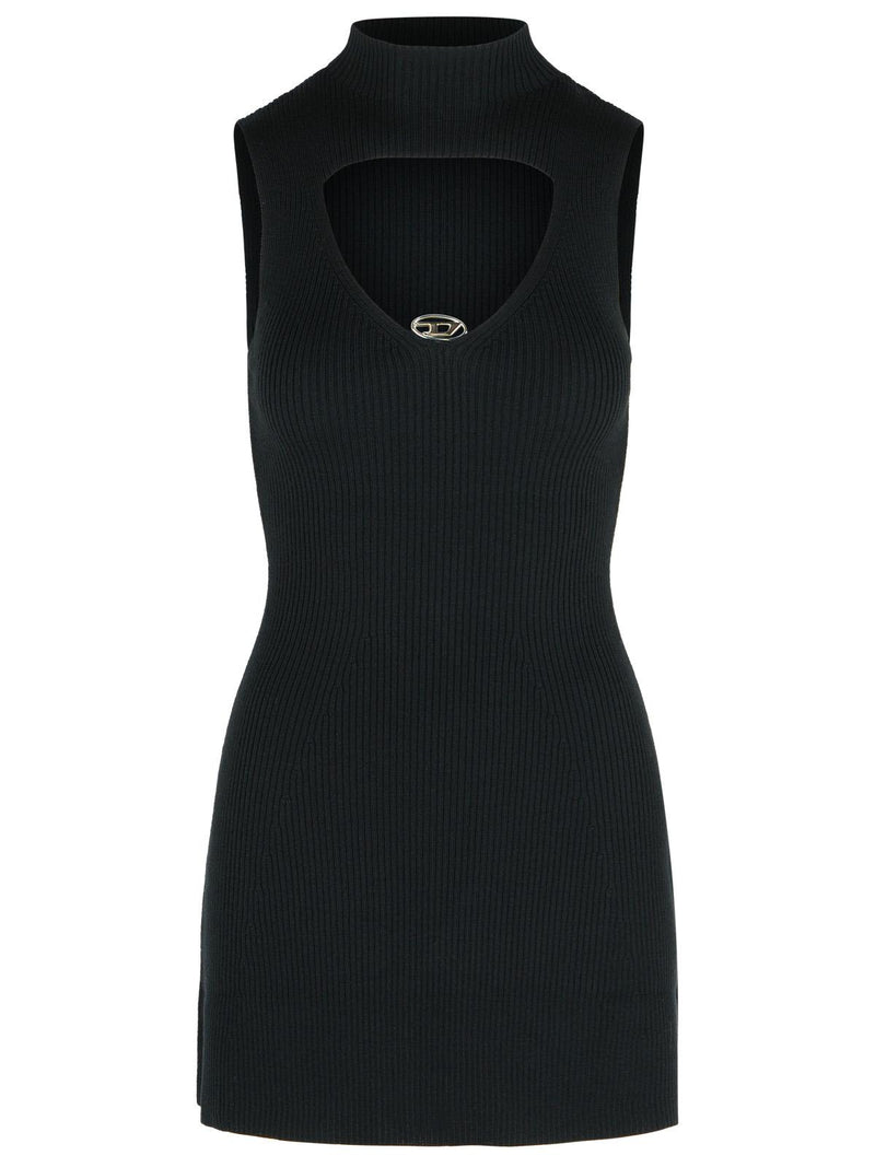 Diesel Diesel OLONI Short Black Wool Dress - World Class Fashion