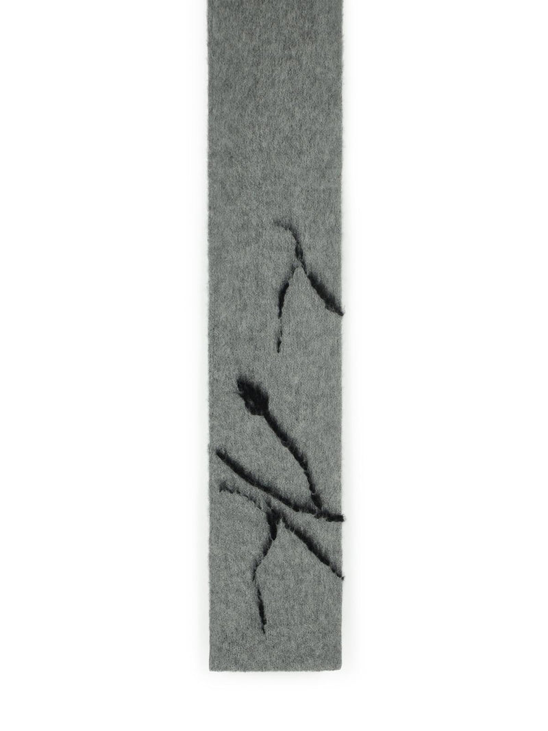 Dries Van Noten Dries Van Noten 'MOUTON' Grey Alpaca Blend Scarf - World Class Fashion