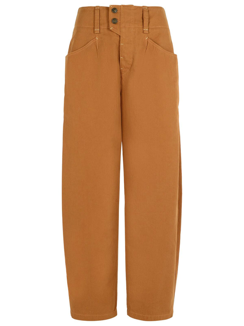 Isabel Marant Isabel Marant OUMAYA Cotton Brown Women Pants - World Class Fashion