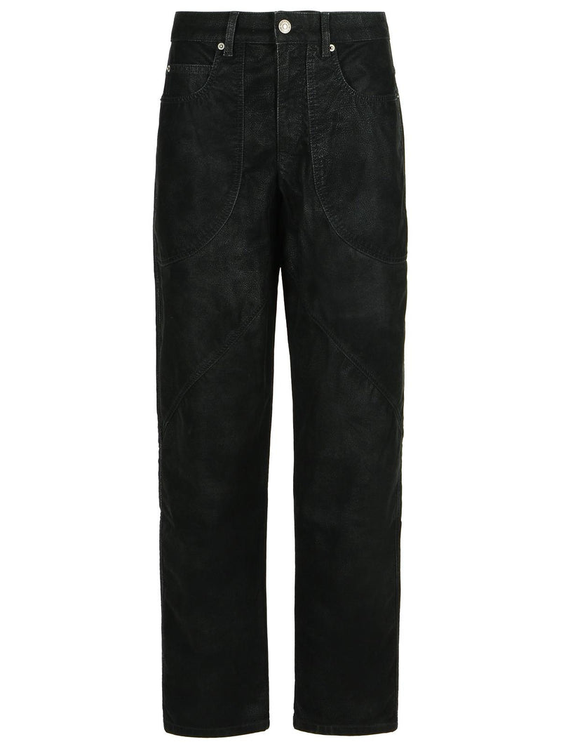 Isabel Marant Etoile Isabel Marant Etoile Kelvina Black Faux Leather Pants - World Class Fashion