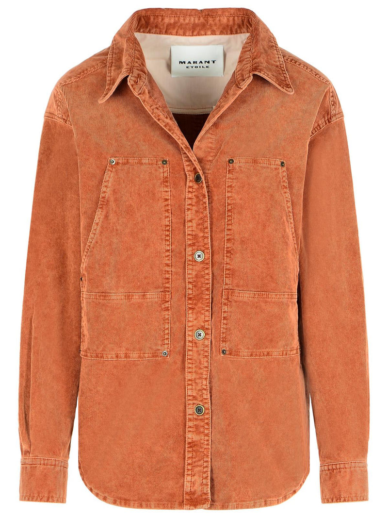 Isabel Marant Etoile Isabel Marant Etoile Rust Cotton Blend Shirt Orange - World Class Fashion