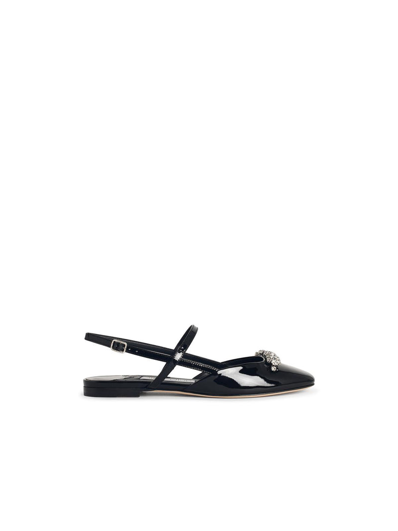 Jimmy Choo Jimmy Choo Belinda Sb Flat Black Leather Women - World Class Fashion