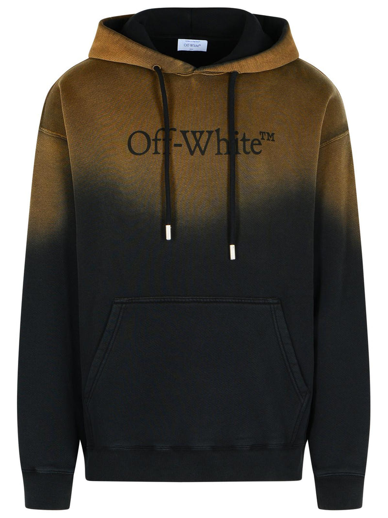 Off-white Off-white 'LAUDRY Diagonal' Dirty Black Cotton Sweatshirt - World Class Fashion