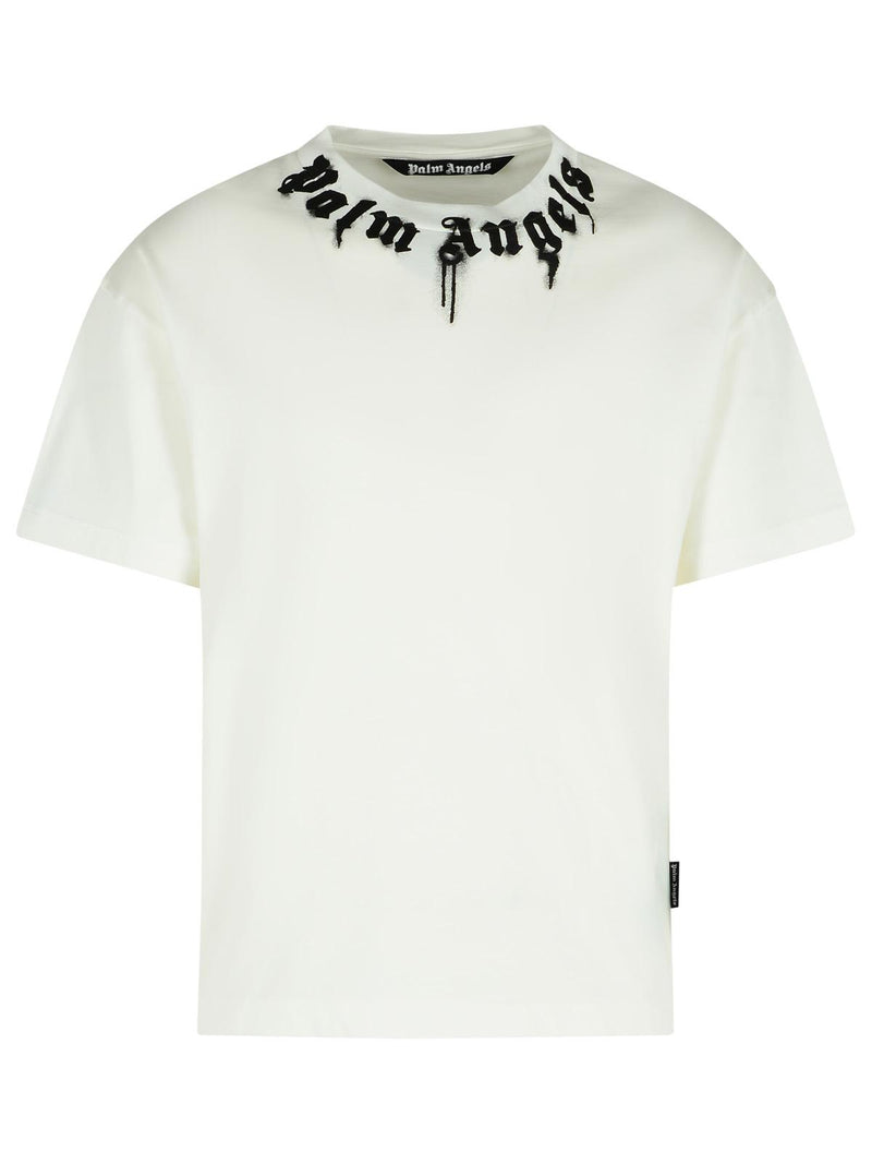 Palm Angels Palm Angels White Cotton Polo Shirt - World Class Fashion
