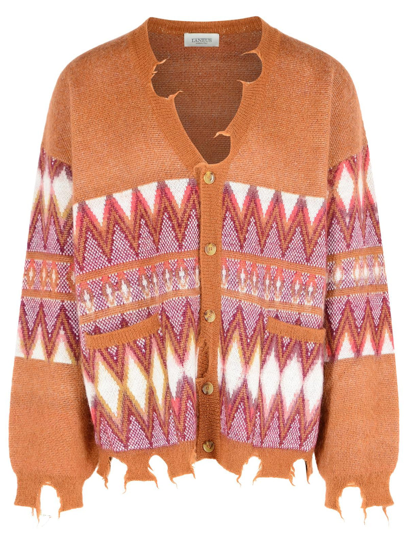 Laneus Laneus Multi Wool Blend Cardigan - World Class Fashion