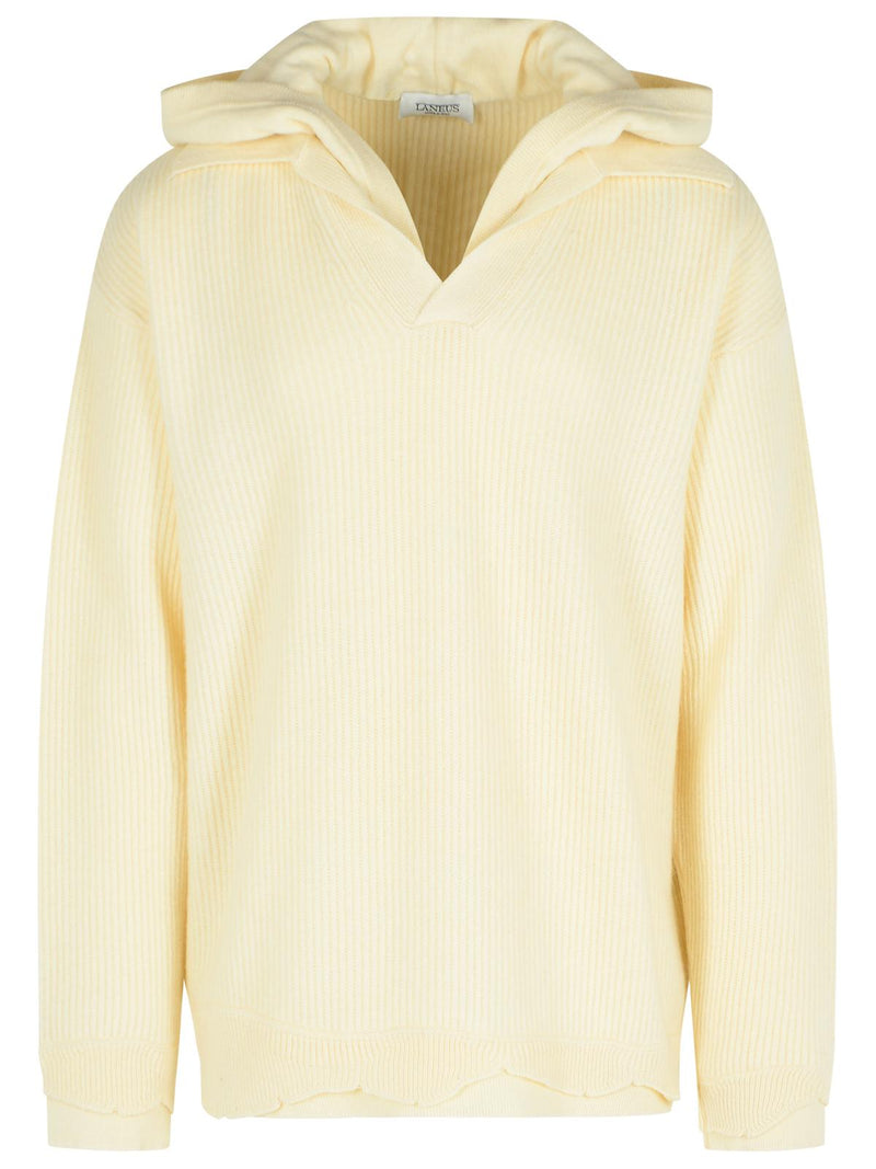 Laneus Laneus Ivory Wool Blend Sweater - World Class Fashion