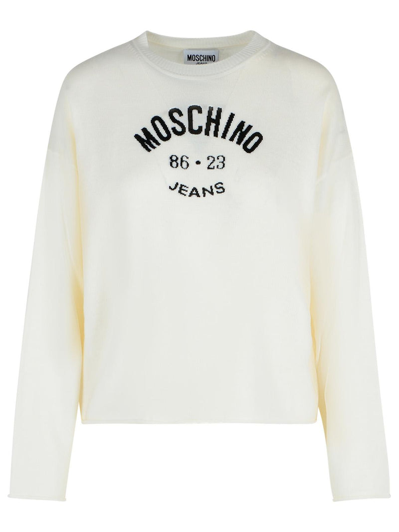Moschino Jeans Moschino Jeans Virgin Wool Sweater Ivory Women - World Class Fashion
