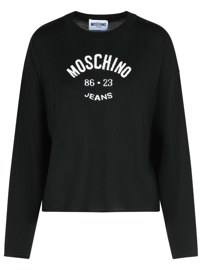 Moschino Jeans Moschino Jeans Black Virgin Wool Sweater Women - World Class Fashion