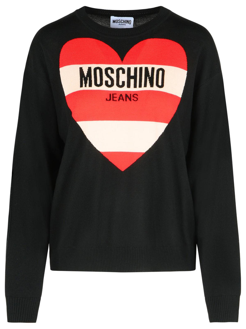 Moschino Jeans Moschino Jeans Black Virgin Wool Sweater Women - World Class Fashion