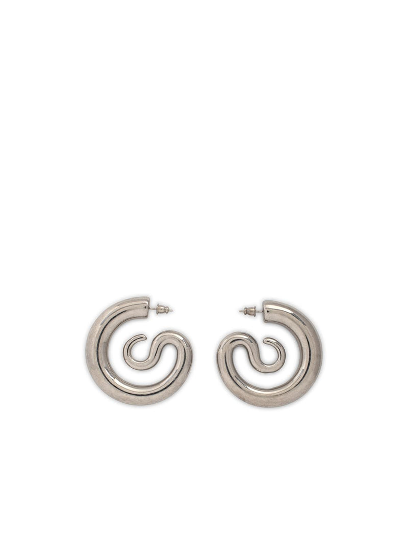 Panconesi Panconesi Silver 'SERPENT Hoops Medium' Earrings - World Class Fashion