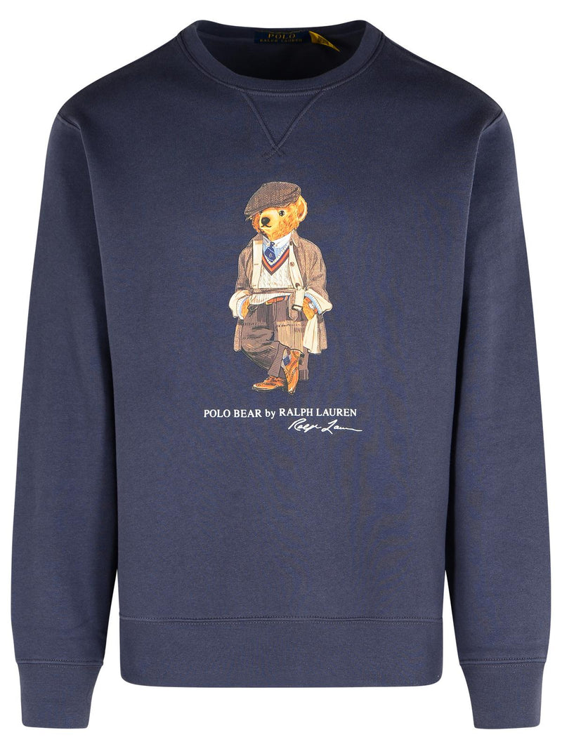Polo Ralph Lauren Polo Ralph Lauren Orso Sweatshirt Blue Cotton Blend - World Class Fashion