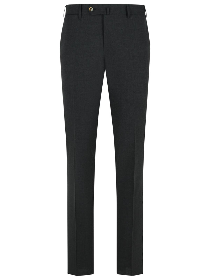Pt01 Pt01 'SLIM' Grey Stretch Virgin Wool Pants - World Class Fashion