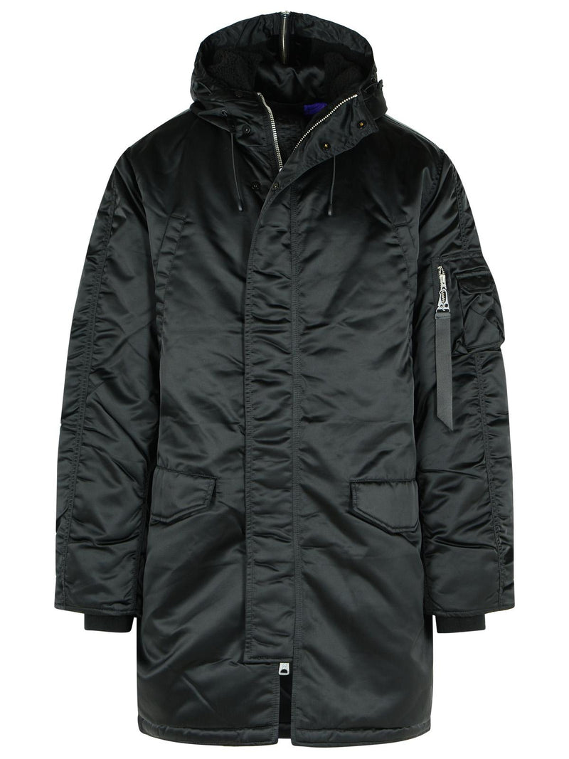 Alpha Industries Alpha Industries N-3B UV Black Nylon Parka - World Class Fashion