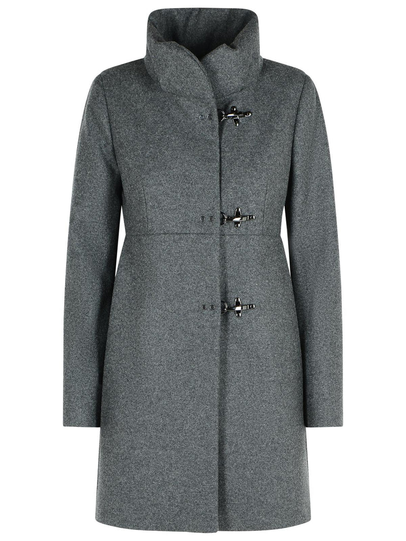 Fay Fay Graphite Wool Blend Coat - World Class Fashion