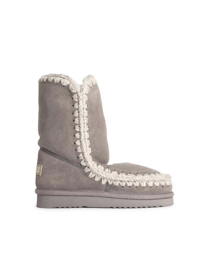 Mou Mou Eskimo 24 Grey Suede Ankle Boots - World Class Fashion