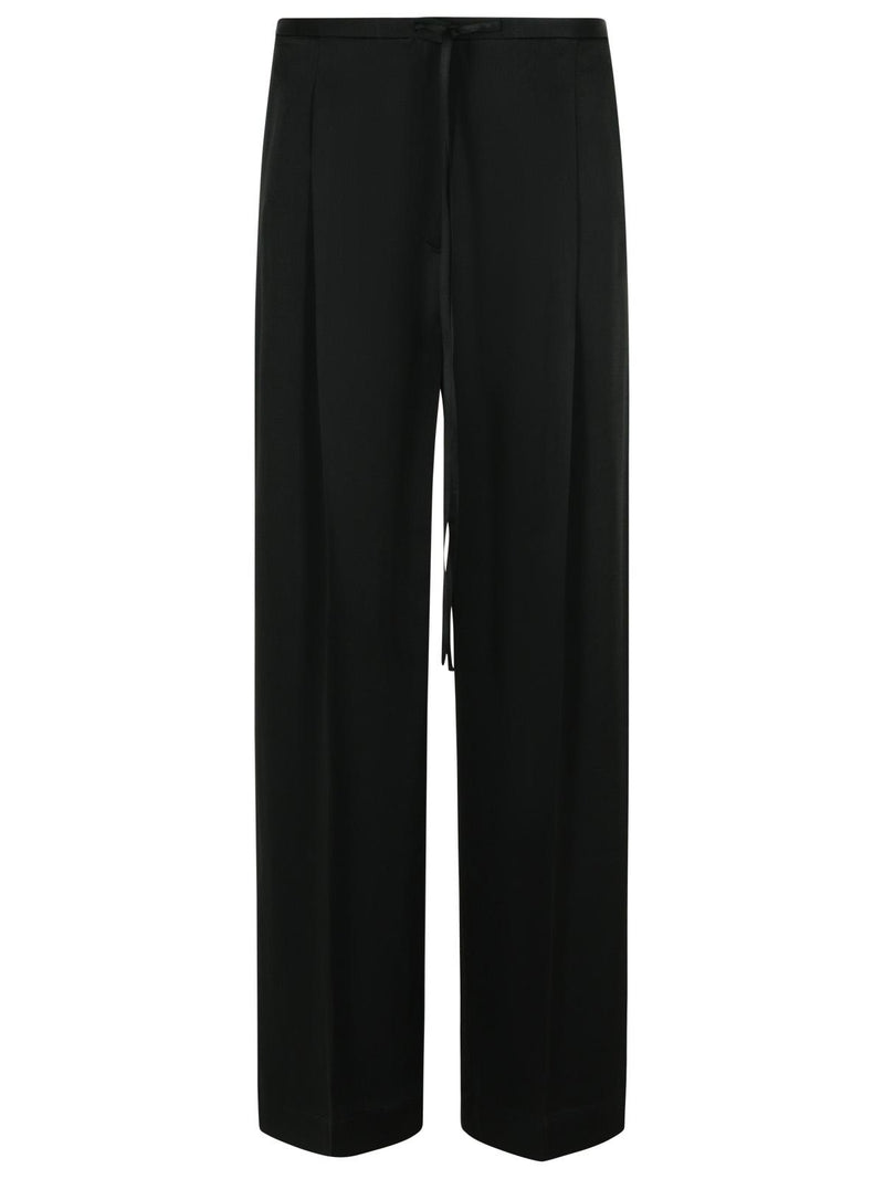 Róhe Róhe Black Acetate Blend Women Trousers - World Class Fashion