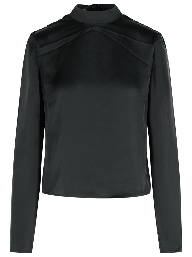 Rotate Rotate Draped Back Tie Top Black Women - World Class Fashion