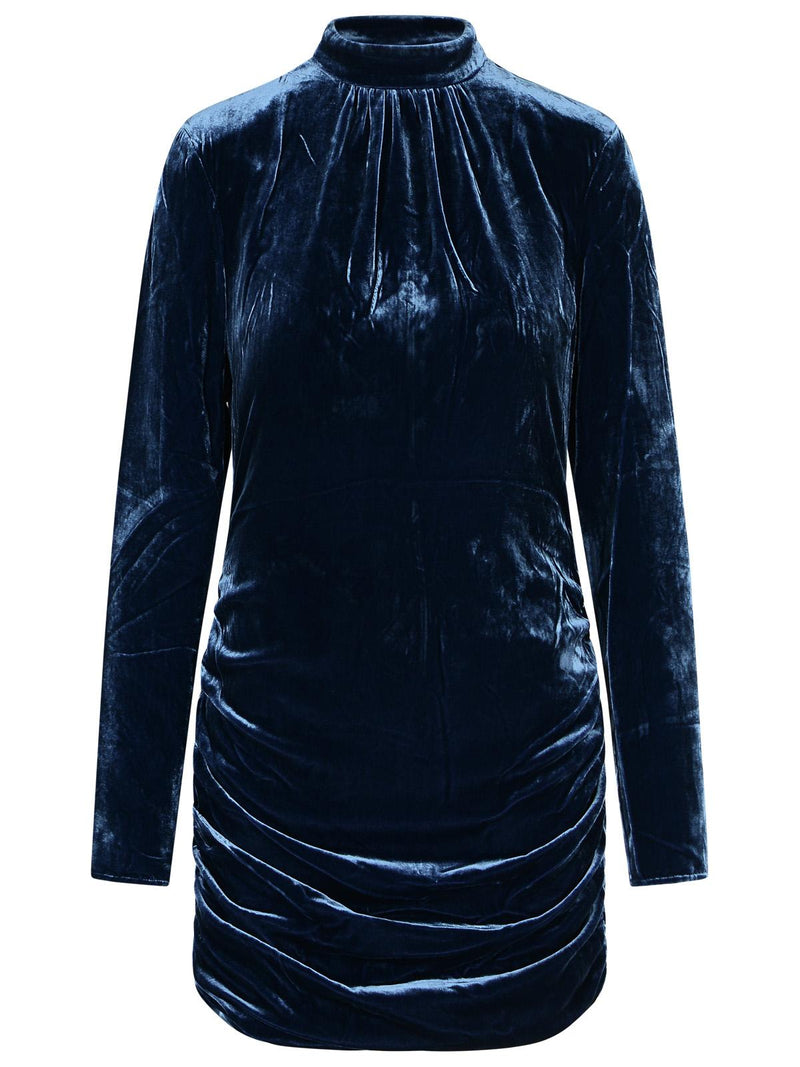 Rotate Rotate Vilma Dress Blue Silk Blend - World Class Fashion