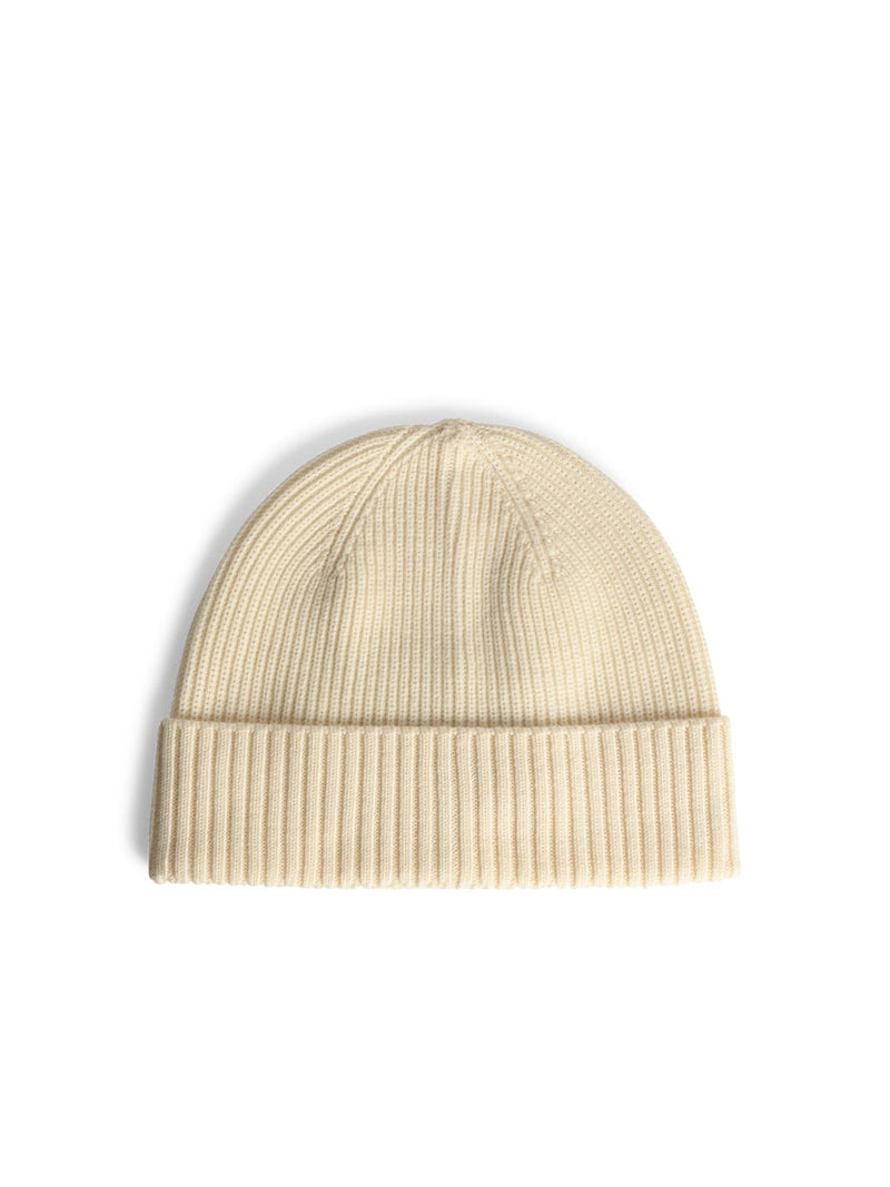 Seven Gauge Seven Gauge Cream Wool Beanie - World Class Fashion