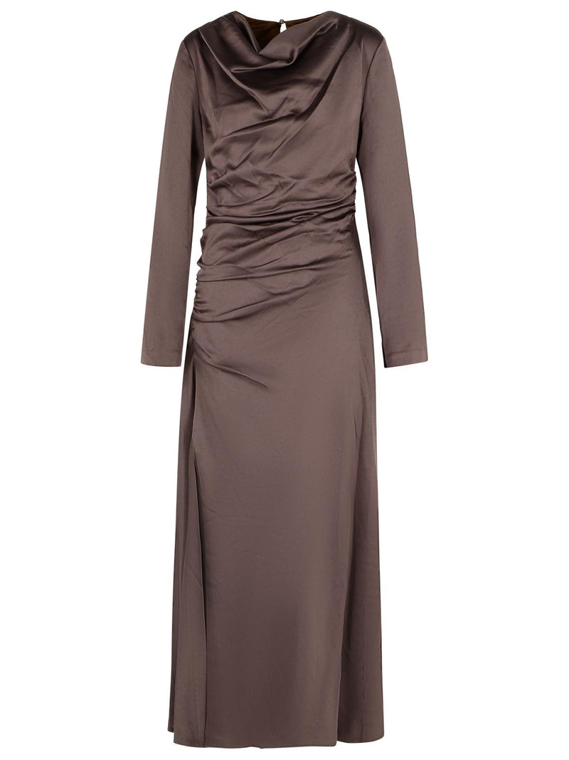 Simkhai Simkhai 'ODESSA' Dress Chocolate Acetate Blend - World Class Fashion