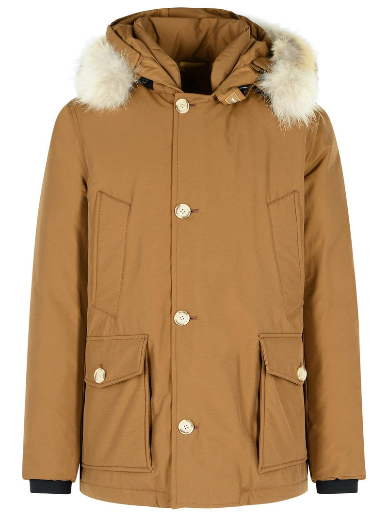 Woolrich John Rich & Bros Woolrich John Rich & Bros Arctic Brown Cotton Blend Parka - World Class Fashion