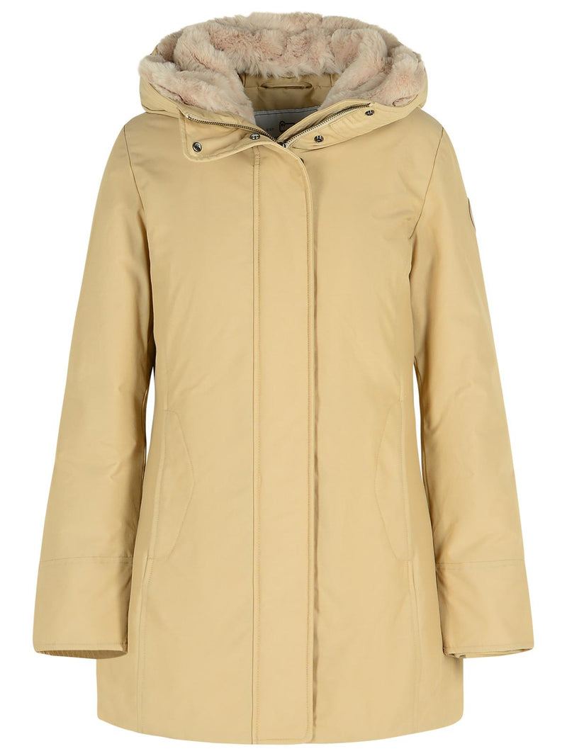 Woolrich John Rich & Bros Woolrich John Rich & Bros 'BOULDER' Beige Parka Women - World Class Fashion