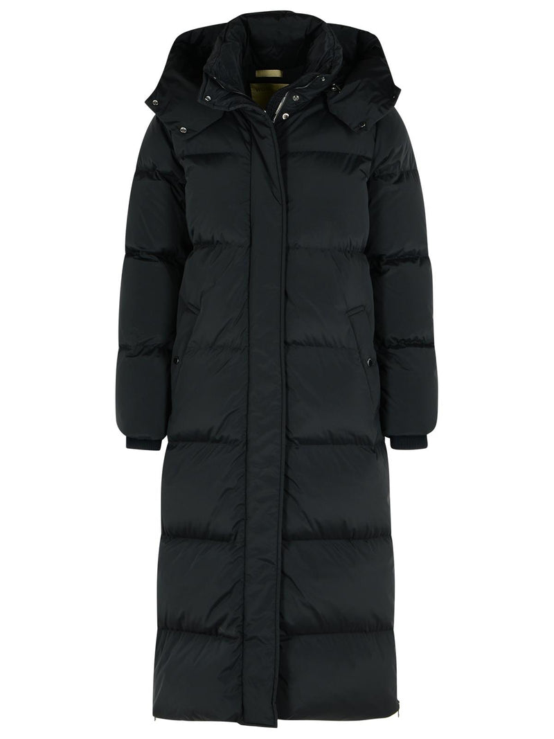 Woolrich John Rich & Bros Woolrich John Rich & Bros 'KELLY' Long Black Down Jacket - World Class Fashion