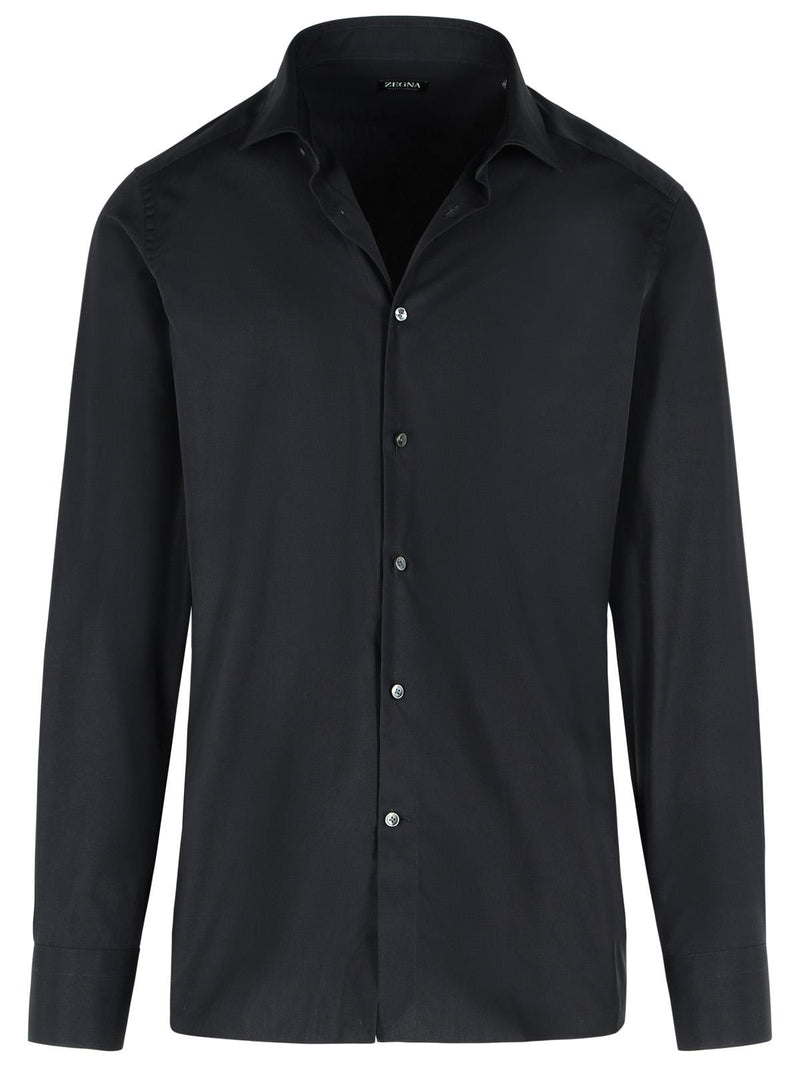 Zegna Zegna TROFEO Black Cotton Shirt Men - World Class Fashion