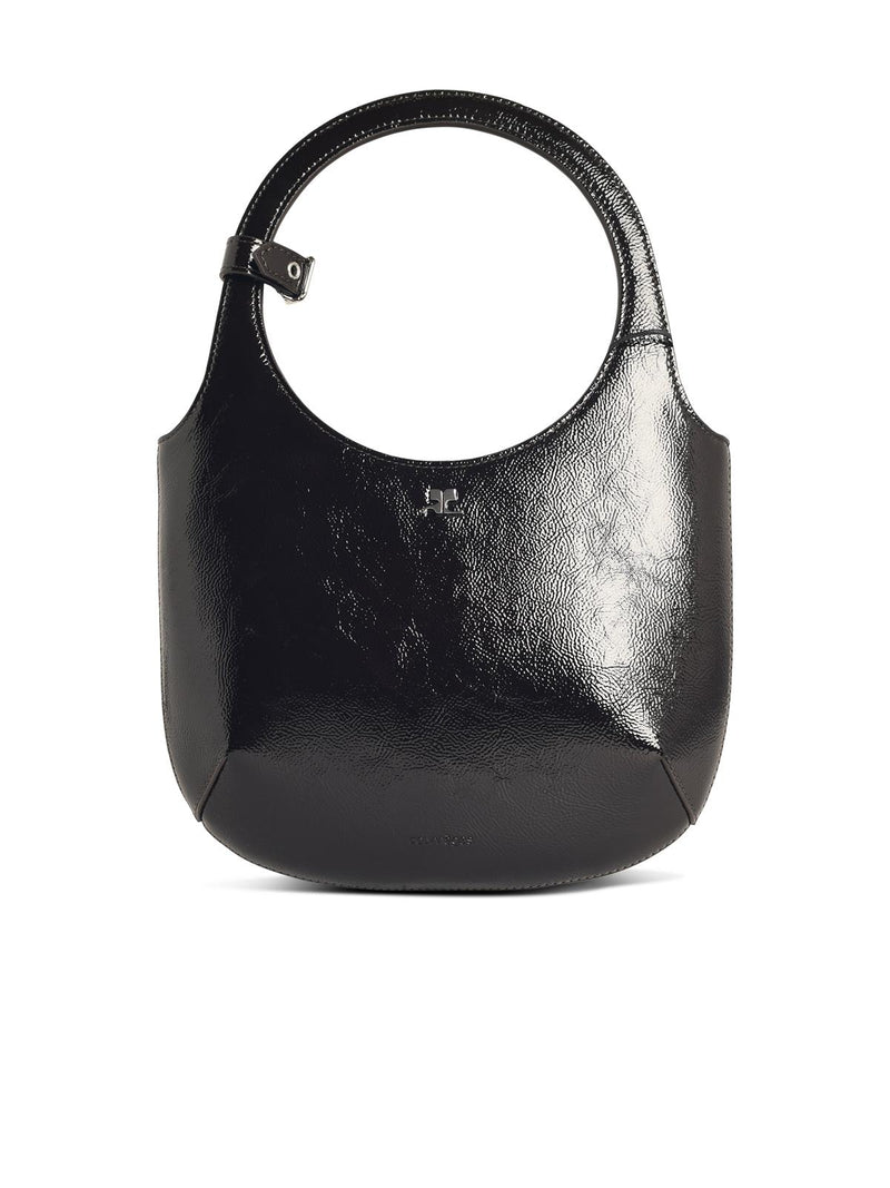 Courreges Courreges 'HOLY Naplack' Black Leather Bag - World Class Fashion