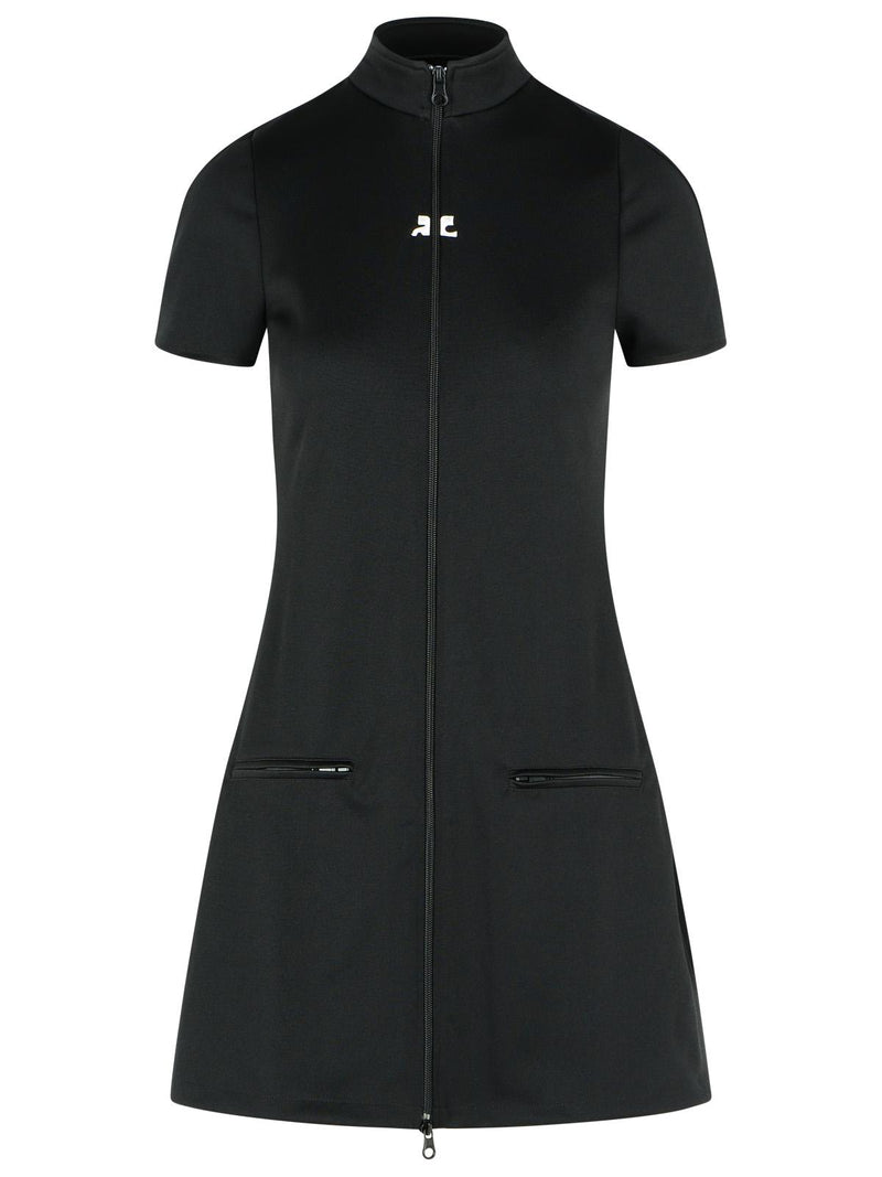 Courreges Courreges 'INTERLOCK' Black Polyester Dress - World Class Fashion