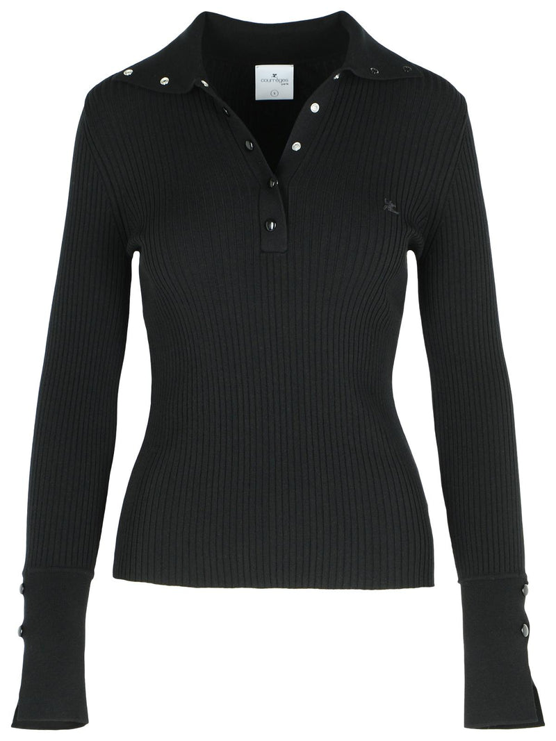 Courreges Courreges Black Polyester Blend Sweater - World Class Fashion