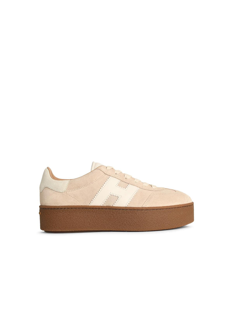 Hogan Hogan 'H681' Beige Suede Sneakers - World Class Fashion