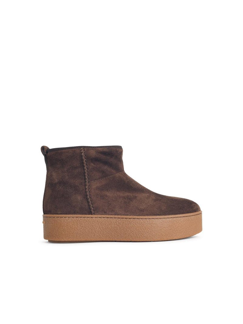 Hogan Hogan Brown Suede Ankle Boots - World Class Fashion