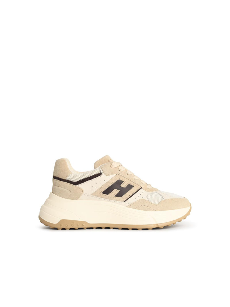 Hogan Hogan 'H669' Beige Suede Sneakers - World Class Fashion
