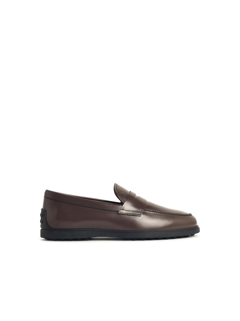 Tod’s Tod's Calf Leather Loafers Brown Men - World Class Fashion