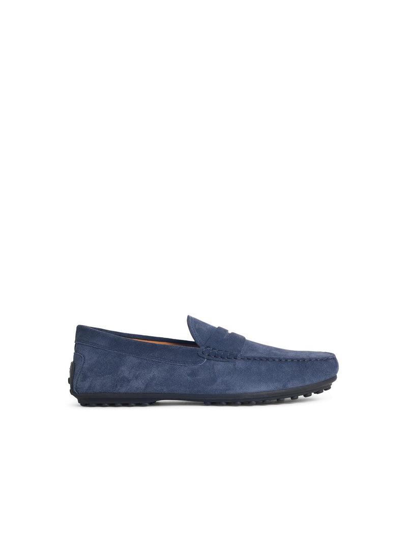 Tod’s Tod's Blue Suede Men Loafers - World Class Fashion