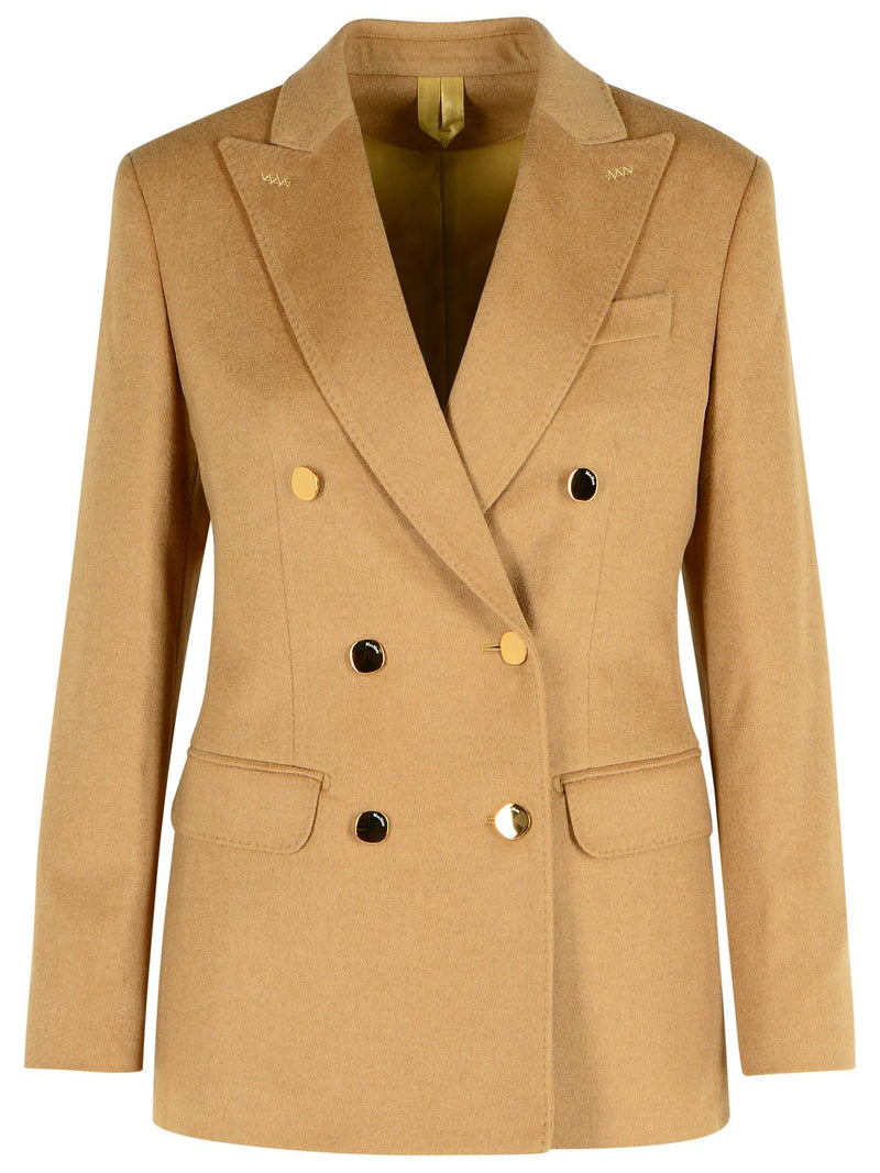 Max Mara Max Mara 'PESCHE' Beige Camel Blazer - World Class Fashion