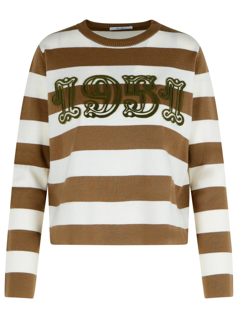 Max Mara Max Mara 'VITERBO' Virgin Wool Hazelnut Sweater - World Class Fashion