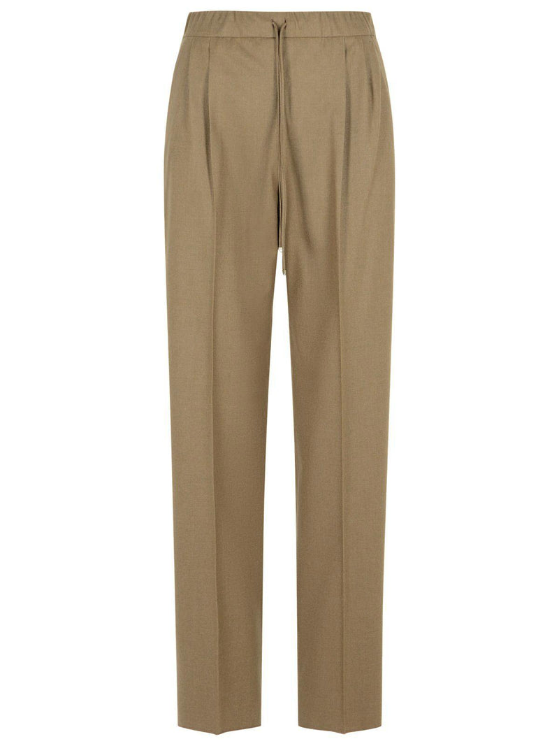 Max Mara Max Mara 'GATTI' Dove-gray Cashmere Drawstring Pants - World Class Fashion