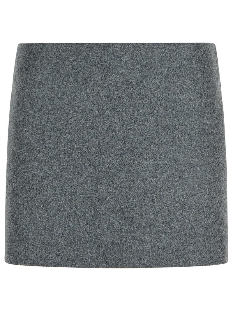 Sportmax Sportmax 'POGGIO' Grey Virgin Wool Skirt - World Class Fashion