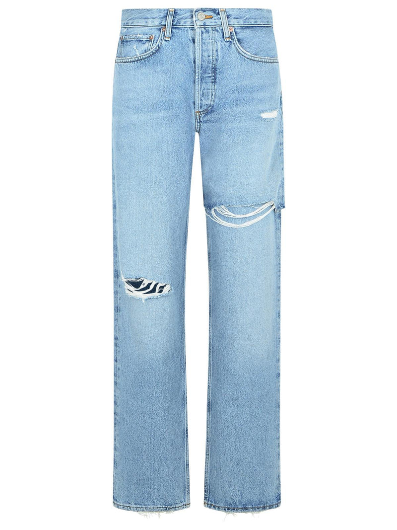 Agolde Agolde AMRYN RELEASE Denim Jeans Light Blue - World Class Fashion