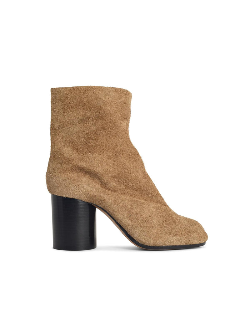 Maison Margiela Maison Margiela Camel Suede Tabi Ankle Boots Beige - World Class Fashion